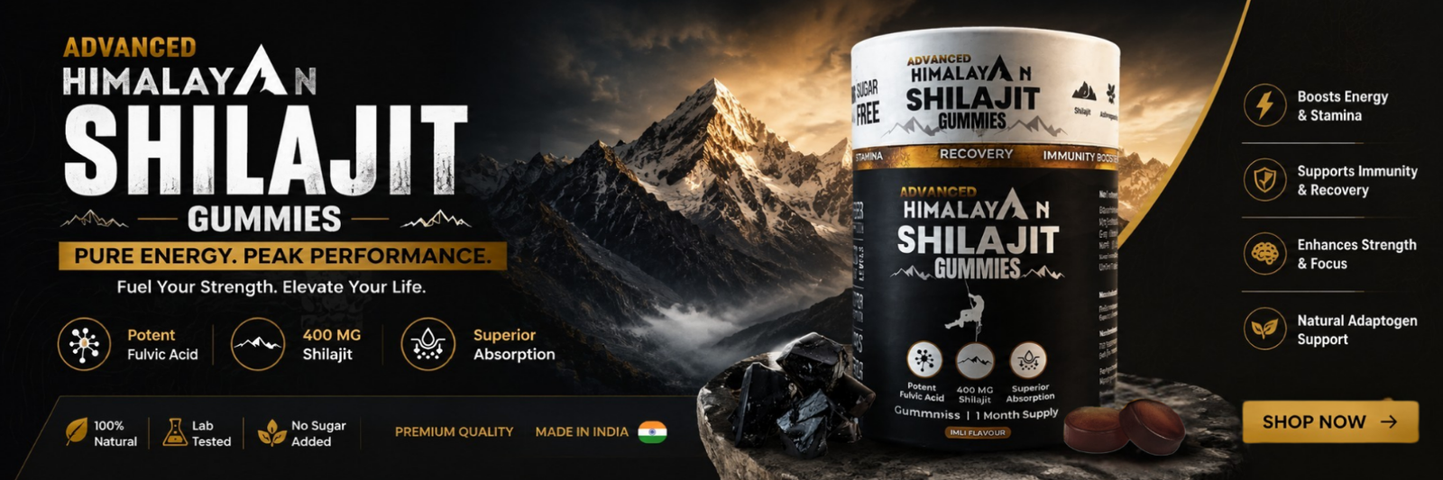 Himalayan Shilajit Gummies Banner